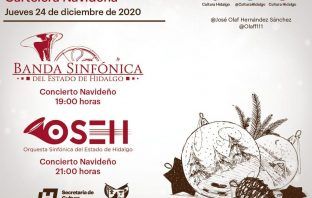 Sinfónicas de Hidalgo realizarán conciertos navideños