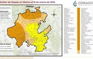 81% territorio de Hidalgo, con sequía moderada a severa: Conagua