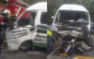 Accidente de Urvan deja al menos 10 lesionados en Real del Monte.