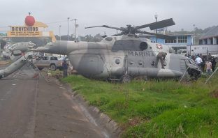 Cae helicóptero de la Marina con funcionarios de Veracruz, en Hidalgo