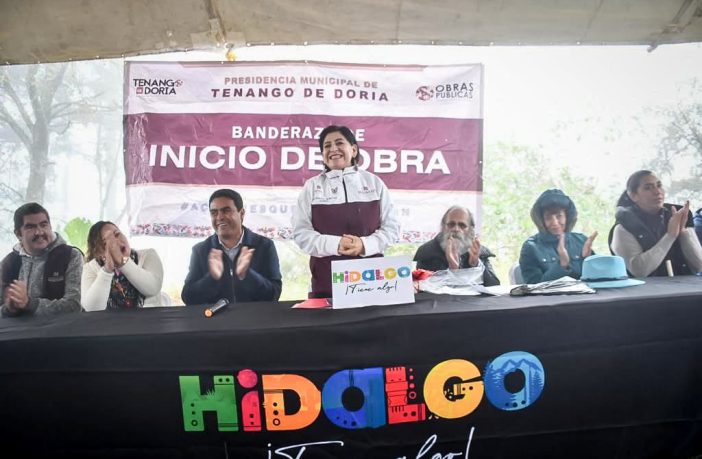 Comienza construcción del arco de bienvenida en Tenango de Doria