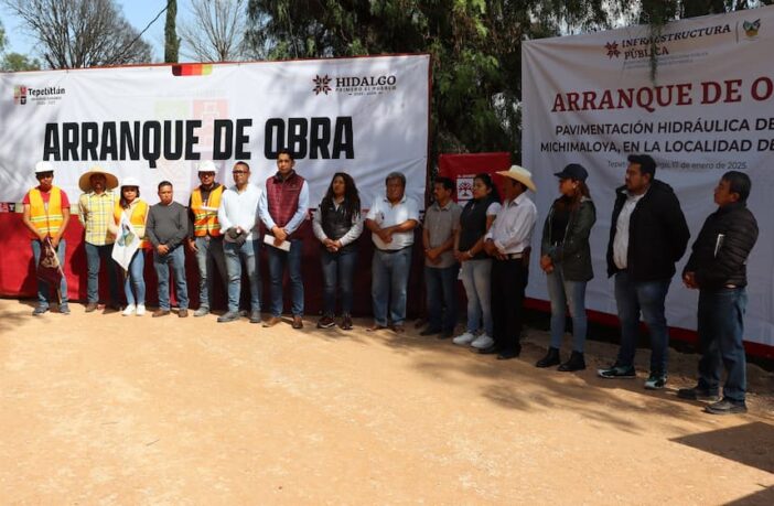SIPDUS comienza pavimentación hidráulica en Tepetitlán